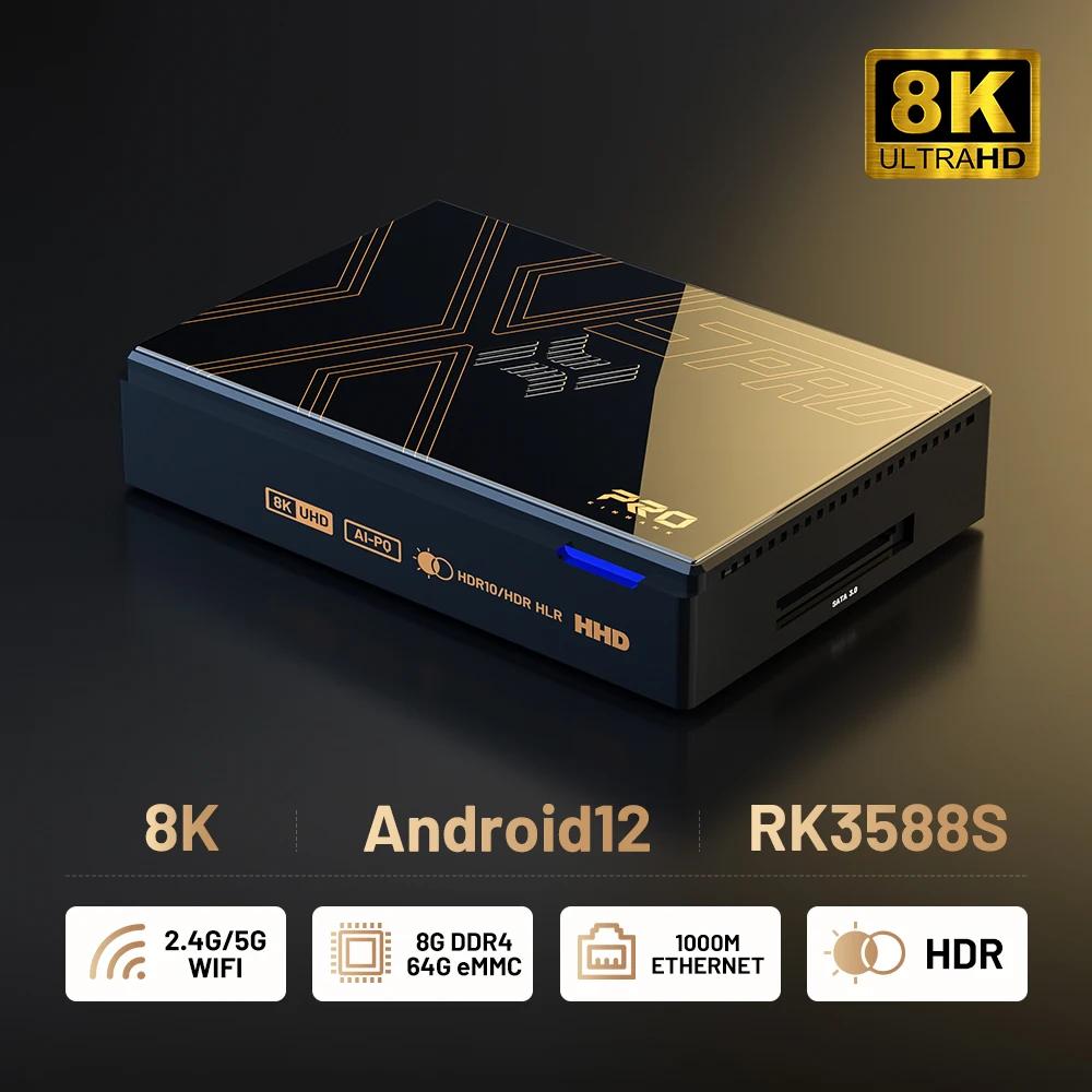  ܼ X5  Ʈ TV ڽ,   , 8K @ 60FPS, 4K @ 120FPS,  , 8G, 64G, RK3588, ȵ̵ 12